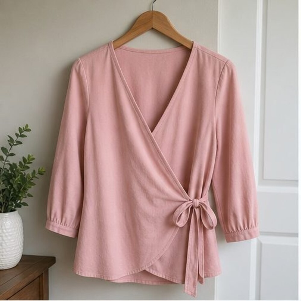 Blush Wrap Blouse